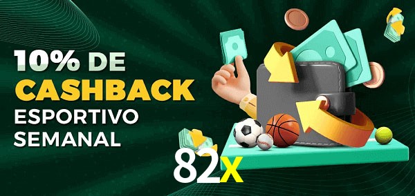 10% de bônus de cashback na 82x